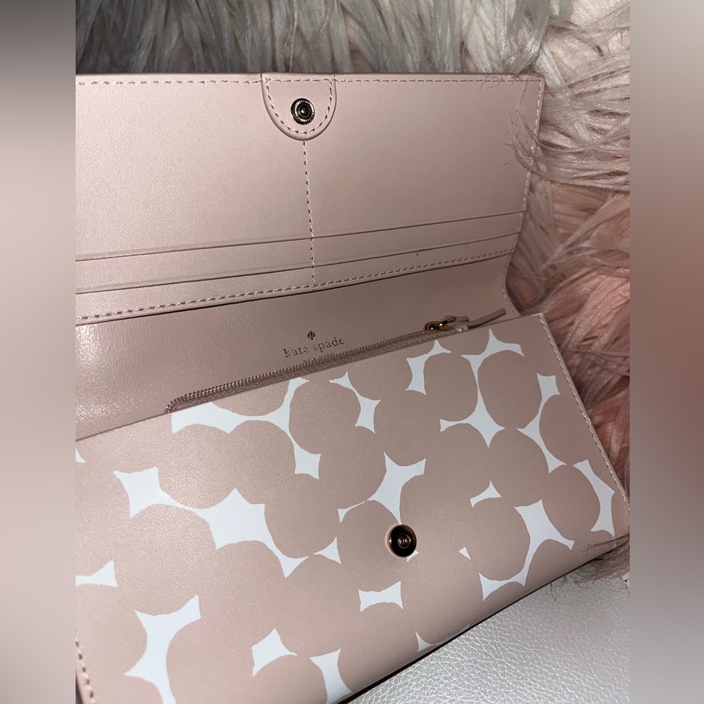 Kate Spade Putnam Drive Cyra Splodge Dot Pink Multi Large Flap Wallet - Picture 14 of 16